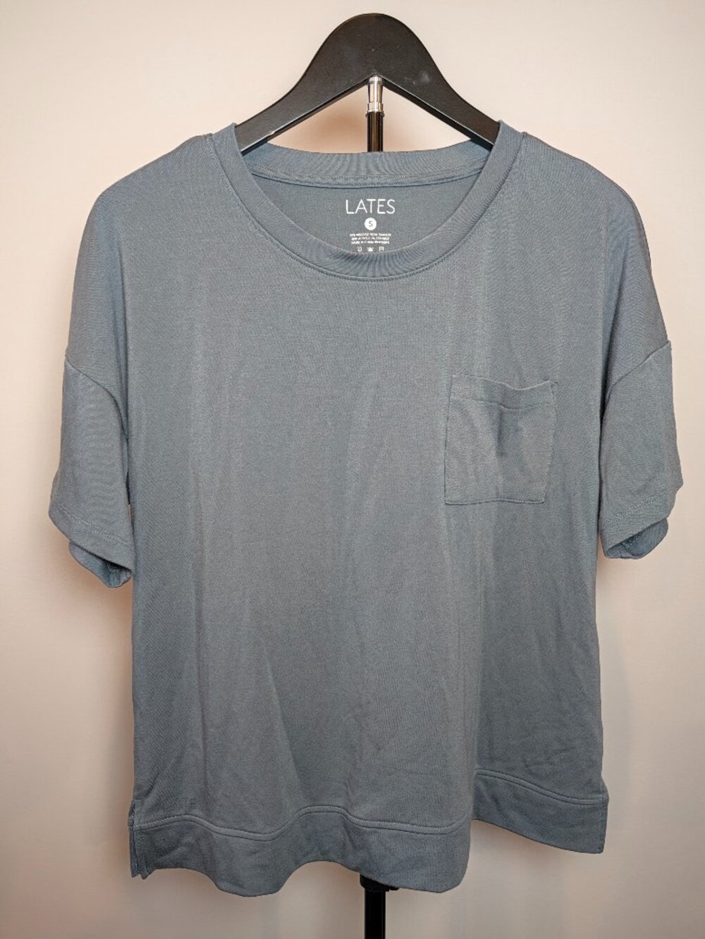 LATES Women's Size S LOUNGE SET Short Sleeve Slate Blue
